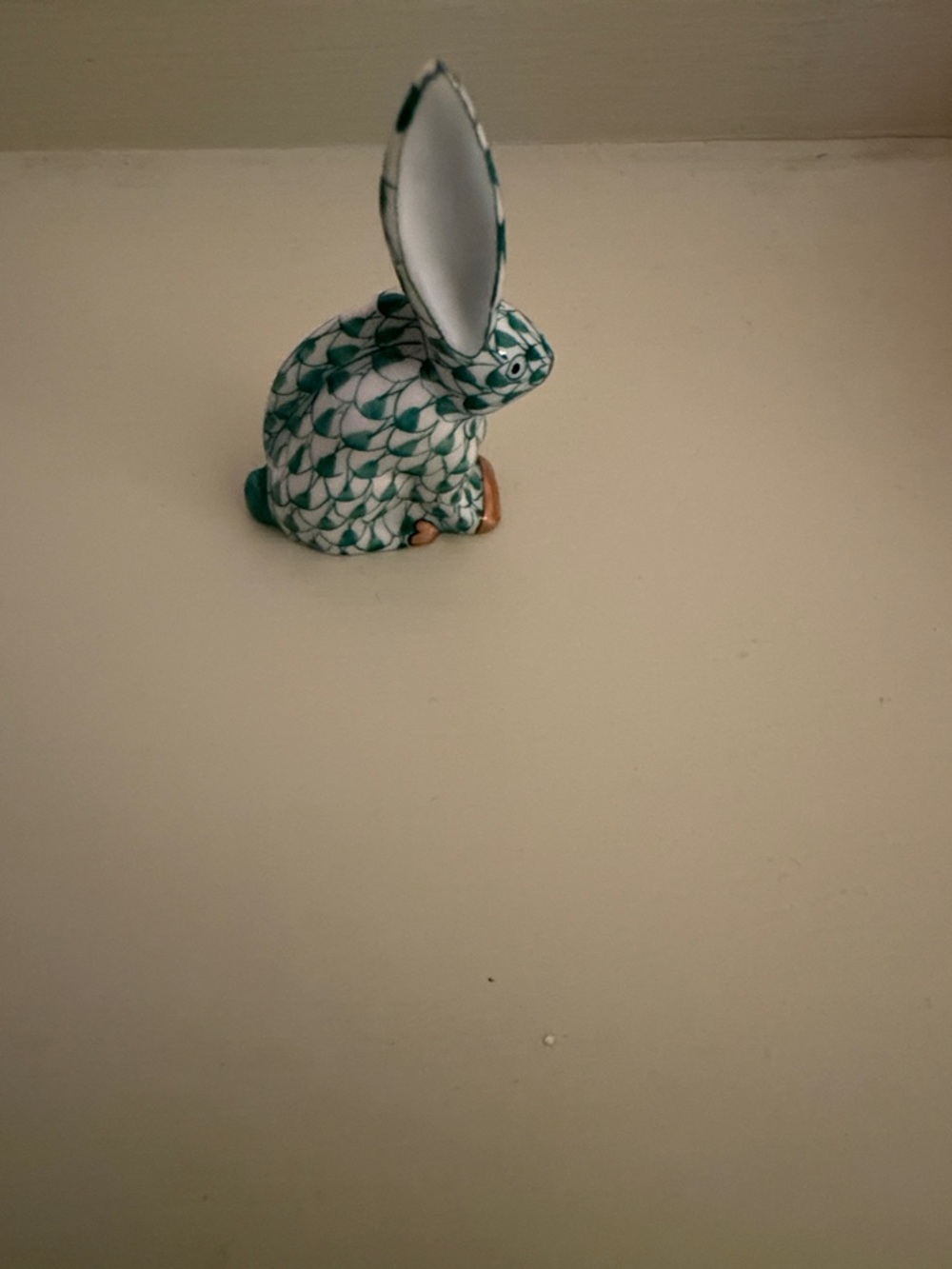 Herend Green Pattern Bunny Figurine - Home Accent - Picture 2 of 5